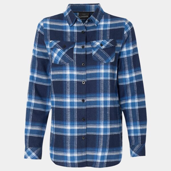 Ladies' Plaid Boyfriend Flannel Shirt Thumbnail