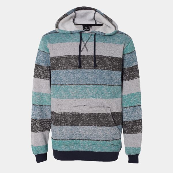 Burnside Men's Printed Stripe Marl Pullover B8603 Men's Printed Stripe Marl Pullover Thumbnail
