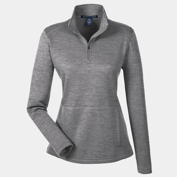Ladies' Newbury Mélange Fleece Quarter-Zip Thumbnail