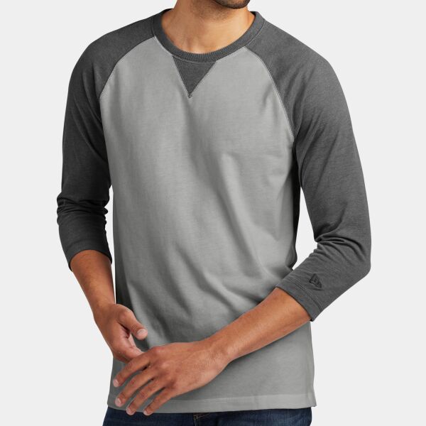 New Era Sueded Cotton Blend 3/4 Sleeve Baseball Raglan Tee NEA121 Sueded Cotton Blend 3/4 Sleeve Baseball Raglan Tee Thumbnail