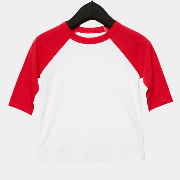 Bella + Canvas Toddler Three-Quarter Sleeve Baseball T-Shirt 3200T Toddler Three-Quarter Sleeve Baseball T-Shirt Thumbnail