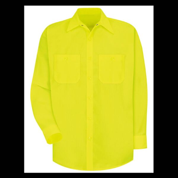 Men's Tall Enhanced Visibility Long Sleeve Work Shirt Thumbnail
