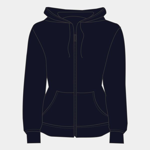 Ladies' USA Made Velour Full-Zip Hoodie Thumbnail