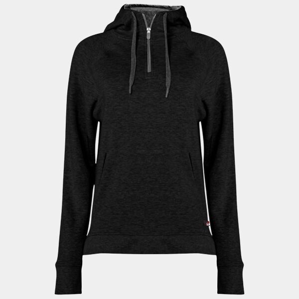 Women's FitFlex French Terry Quarter-Zip Hooded Pullover Thumbnail