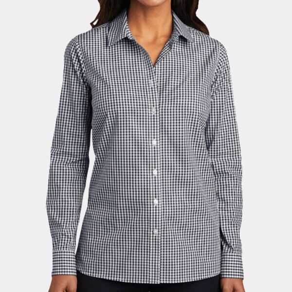 Women's Broadcloth Gingham Easy Care Shirt Thumbnail