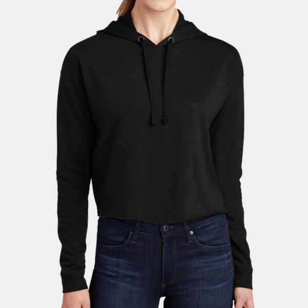 Women's PosiCharge ® Tri Blend Wicking Fleece Crop Hooded Pullover Thumbnail