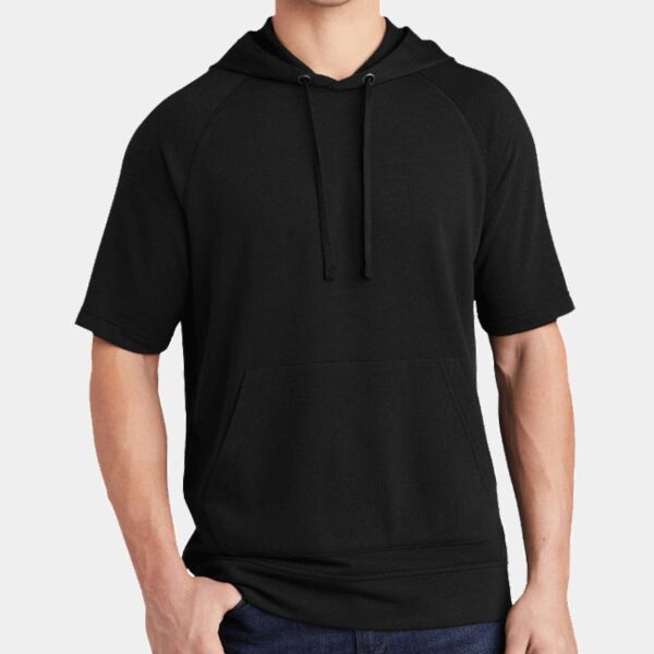 PosiCharge ® Tri Blend Wicking Fleece Short Sleeve Hooded Pullover Thumbnail