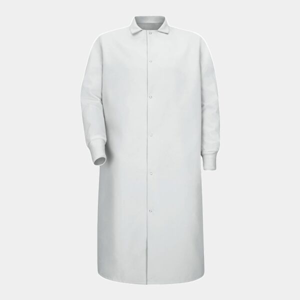 Red Kap Unisex Gripper-Front Pocketless Butcher Coat With Knit Cuffs KS60 Unisex Gripper-Front Pocketless Butcher Coat With Knit Cuffs Thumbnail