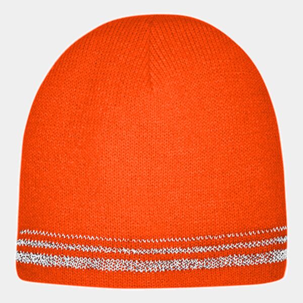 Lined Enhanced Visibility with Reflective Stripes Beanie Thumbnail