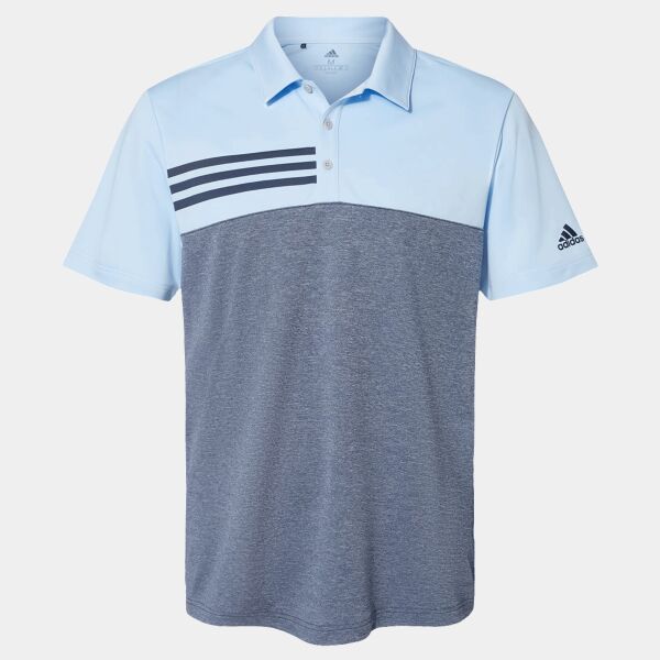 Adidas Men's Heathered Colorblocked 3-Stripes Polo A508 Men's Heathered Colorblocked 3-Stripes Polo Thumbnail