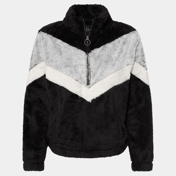 Women's Chevron Fuzzy Fleece Pullover Thumbnail