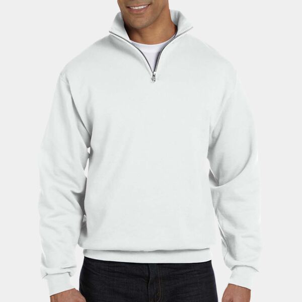 Adult NuBlend® Quarter-Zip Cadet Collar Sweatshirt Thumbnail