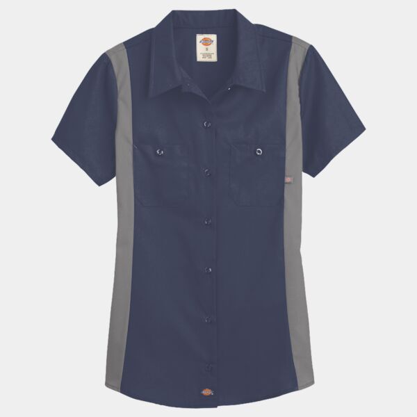 Dickies Women's Short Sleeve Industrial Colorblocked Shirt L24S Women's Short Sleeve Industrial Colorblocked Shirt Thumbnail