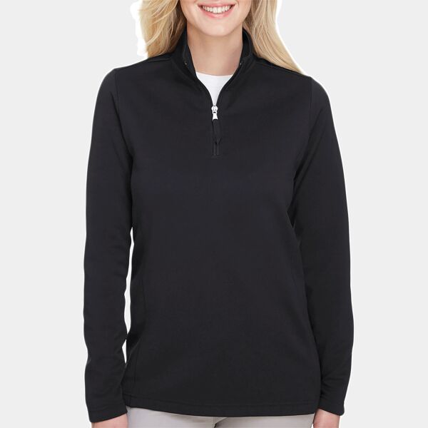 Ladies' Coastal Pique Fleece Quarter-Zip Thumbnail