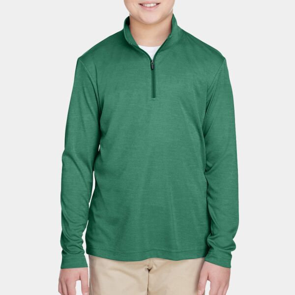 Youth Zone Sonic Heather Performance Quarter-Zip Thumbnail